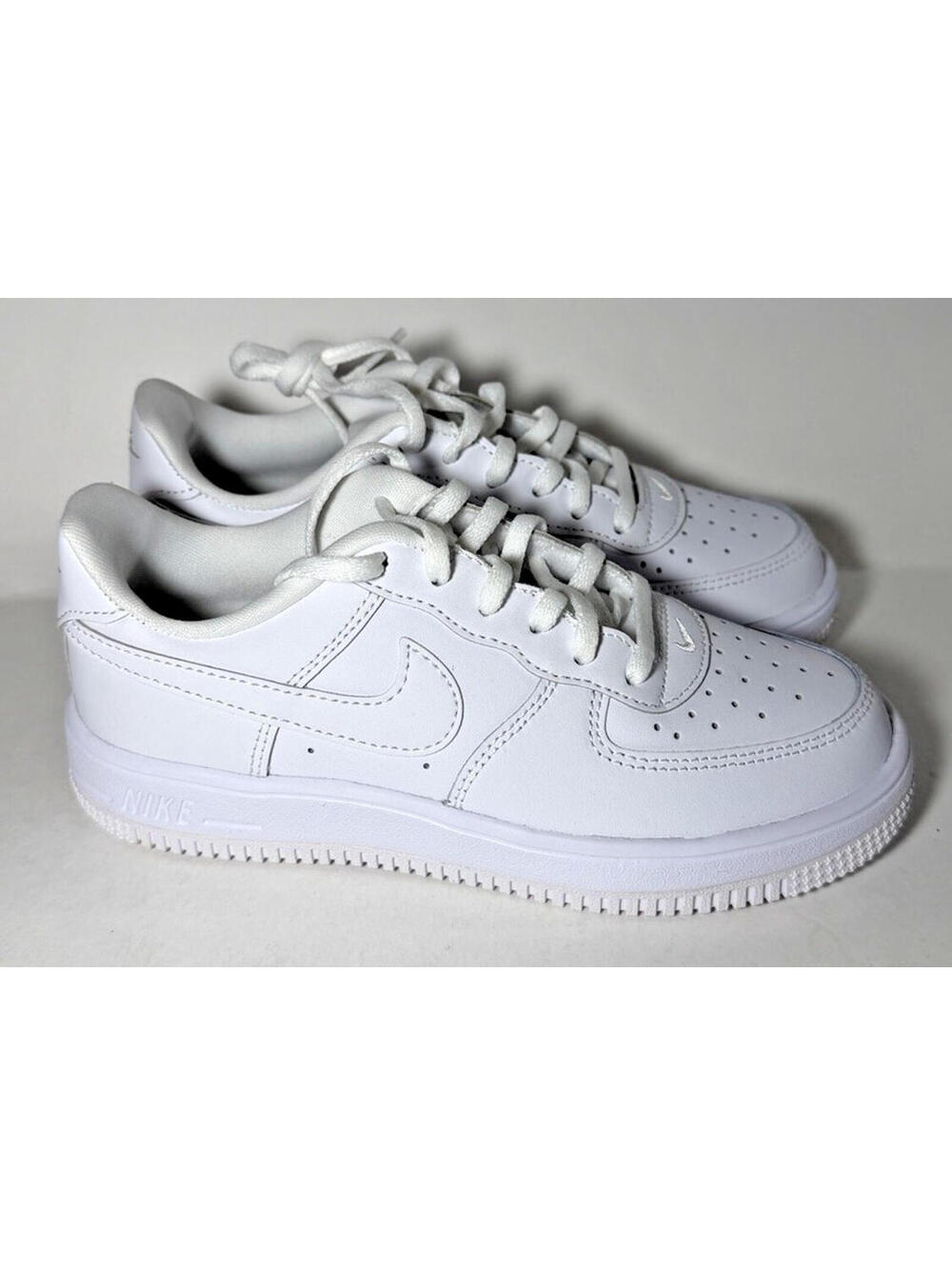 NIKE Air Force 1 Low Lace PS Little Kid Shoes All White